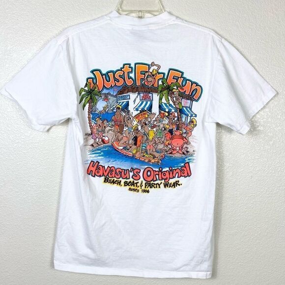 Vintage Oneita Power T Just For Fun Havasu’s Original Graphic Tshirt - Picture 1 of 6